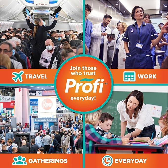 Profi™ Everyday Nasal Spray - Helps Defend Against Airborne Germs and Allergies, Lasts Up to 8 Hours, Advanced Nasal Spray for Air Travel, Work, Conferences & Indoor Gatherings - 90 Sprays, 0.36 FL OZ