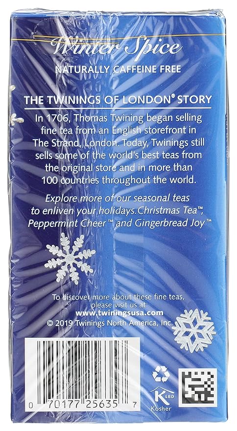 Twinings of London Winter Spice Herbal Tea Bags, 20 Count (Pack of 3)