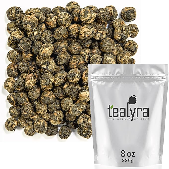 Tealyra - Black Dragon Pearls - Yunnan Special Black Tea - Loose Leaf Tea - Premium Tea - Bold Caffeine - 220g (8-ounce)