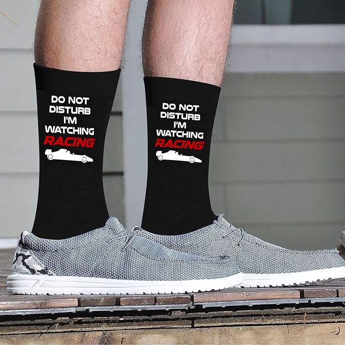 VICRAZY Racing Car, Sport Car Socks for Men, Women - Formula 1 Gifts, Racing Socks, Stocking Stuffers for Men, Women