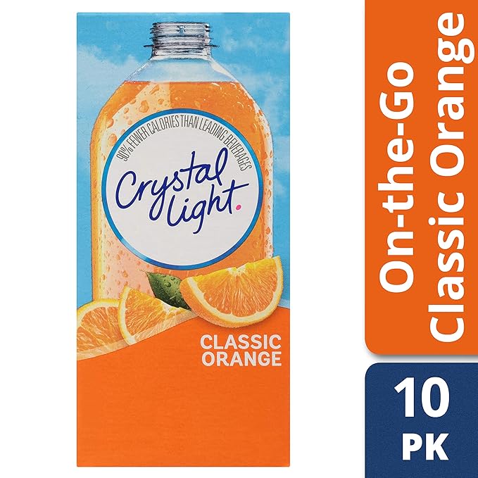 Crystal Light Drink Mix, Classic Orange,1.3 Oz( Pack of 6)