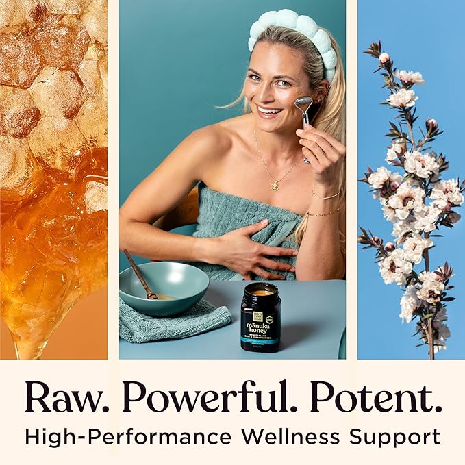Manuka Honey UMF 20+ MGO 826+ 100% Pure New Zealand Raw, Unfiltered Certified Award Winning Silky Smooth Taste & Texture 17.6 Oz