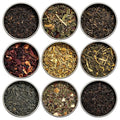 Heavenly Tea Leaves Organic 9 Loose Leaf Tea Sampler Gift Set (Approx. 90 Cups) | Assortment of Black Tea, Green Tea, Herbal Tea | High to No Caffeine | Great Hot or Iced | Premium Assorted Gift Box