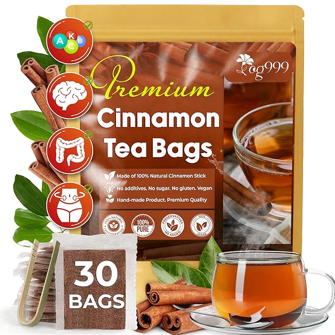 TOG999, Premium 30 Tea Bags - Special Cinnamon Tea, 100% Natural & Pure, Herbal Tea. Cinnamon Stick Herbal Spice