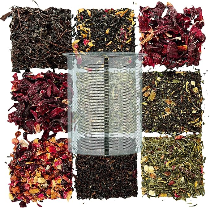 Easyworkz Borosilicate Glass Teapot 50oz with Large Stainless Steel Removable Loose Tea Infuser for Fruit Herbal and Infusion