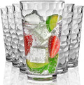 Hammered Plastic Drinking High Tumbler, Dishwasher-Safe Premium Quality Glasses, BPA-Free Reusable Outdoor Cups, 22 oz Set of 6