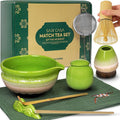 9 Pcs Matcha Whisk Set – Bamboo Matcha Whisk, Bowl, Scoop and Sifter – Complete Matcha Tea Set and Kit for Making Matcha at Home, Cup and Accessories