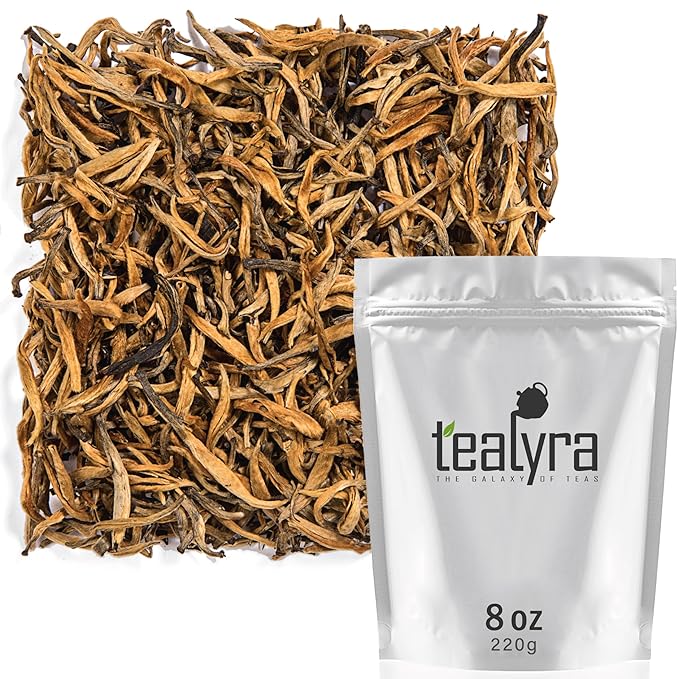 Tealyra - Imperial Golden Monkey - Yunnan Black Loose Leaf Tea - Best Chinese Black Tea - Bold Caffeine - 220g (8-ounce)