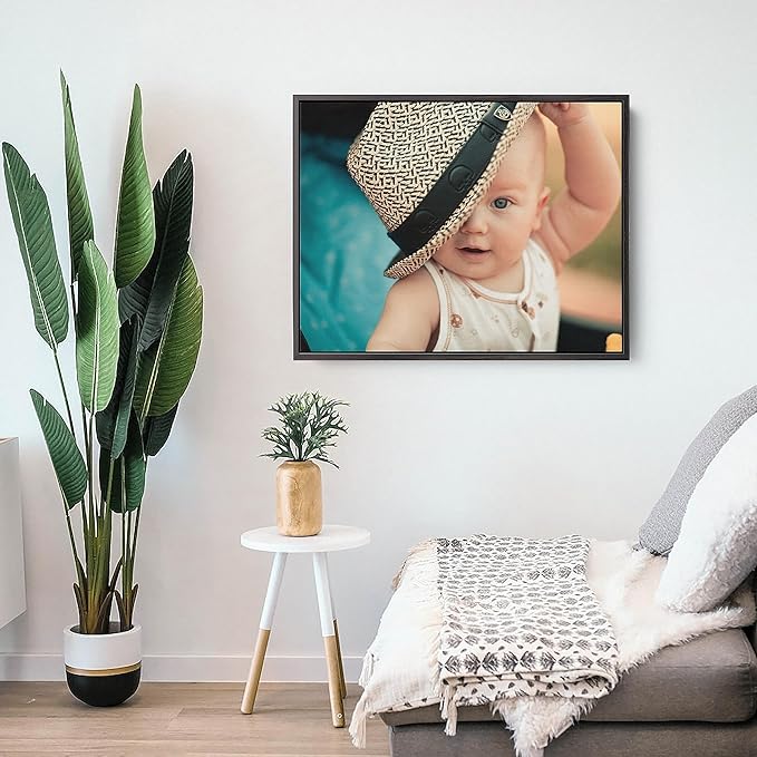 P&L ART. Personalized Custom Canvas Prints: Photo On Canvas Transform Your Photos into Stunning Framed Wall Art Digitally Printed Photo To Canvas Ideal for Home Decor Gifts Keepsakes Black 11X14