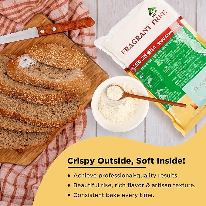 Bread Improver Powder – Dough Enhancer for Soft Bread, Baking Additive for Home Bakers, Yeast Booster Mix – 17.6 oz (500g) | 제빵 개량제