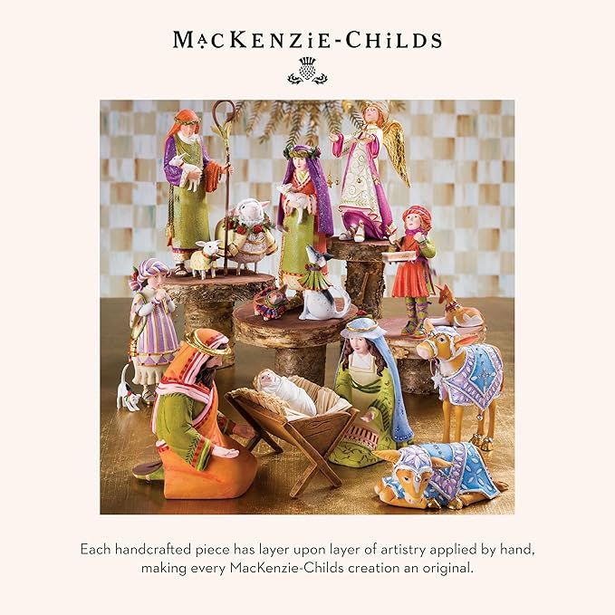 MACKENZIE-CHILDS Patience Brewster Nativity Figurine, Christmas Nativity Home Decor, Holy Family