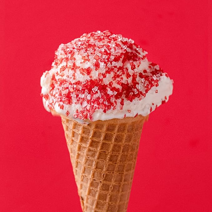 Sweets Indeed Peppermint Sugar Topping – 5.11 oz Holiday Candy Cane Finish | Festive Peppermint Sugar for Cakes, Cookies, Hot Cocoa & Christmas Desserts