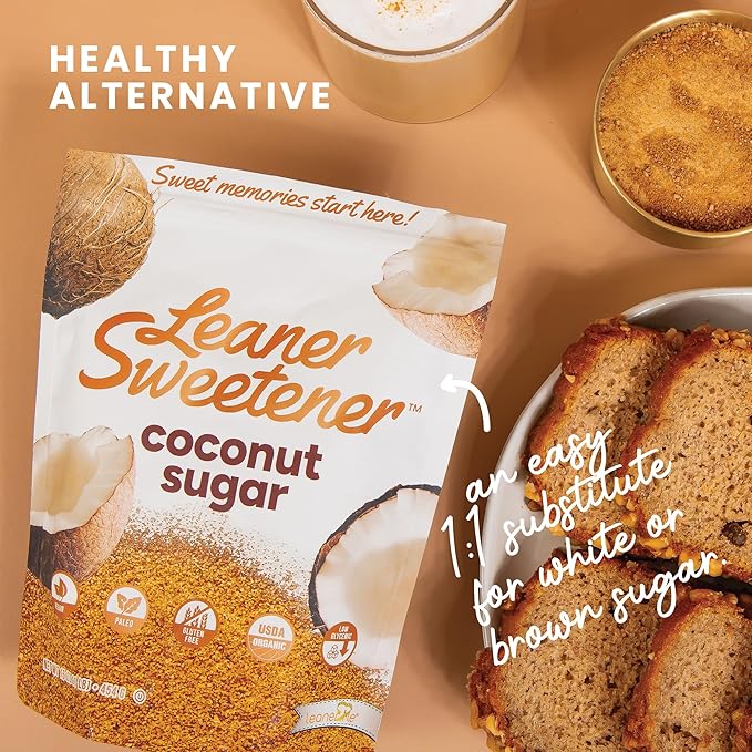 Leaner Creamer Non-Dairy Sugar Free Coffee Creamer Powder (Leaner Sweetener Pouch 16oz)