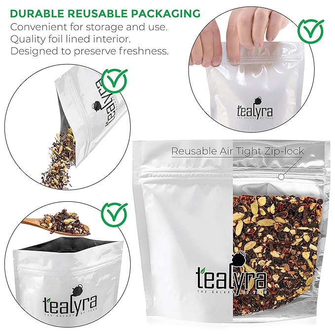 Tealyra - Spicy Chili Pepper Chai - Black Tea - Ginger - Cardamom - Cinnamon - Vanilla - Warm Spicy Loose Leaf Tea - 112g (4-ounce)