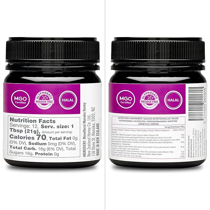 New Zealand Honey Co. Raw Manuka Honey UMF 24+ / MGO 1122+ | UMF Certified | 8.8oz | Pure Raw Honey