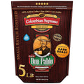 Don Pablo Colombian Supremo - Limited Edition Dark Roast Gourmet Coffee, 100% Arabica Whole Bean, Non-GMO, Low Acidity, 5 Pound (5 lb) Bag