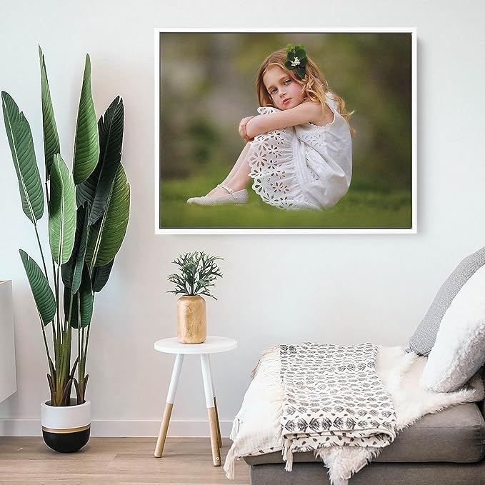 P&L ART. Personalized Custom Canvas Prints: Photo On Canvas Transform Your Photos into Stunning Framed Wall Art Digitally Printed Photo To Canvas Ideal for Home Decor Gifts Keepsakes White 18X24