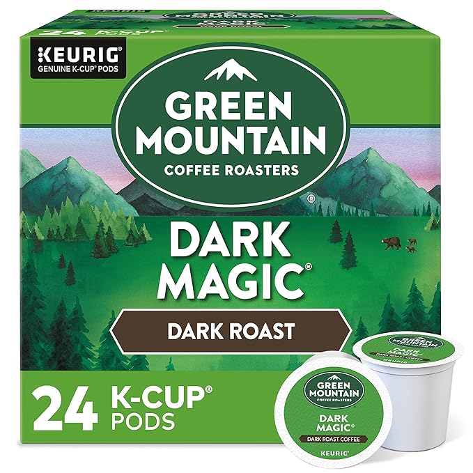 Green Mountain Coffee Roasters Dark Magic, Single-Serve Keurig K-Cup Pods, Dark Roast Coffee, 24 Count
