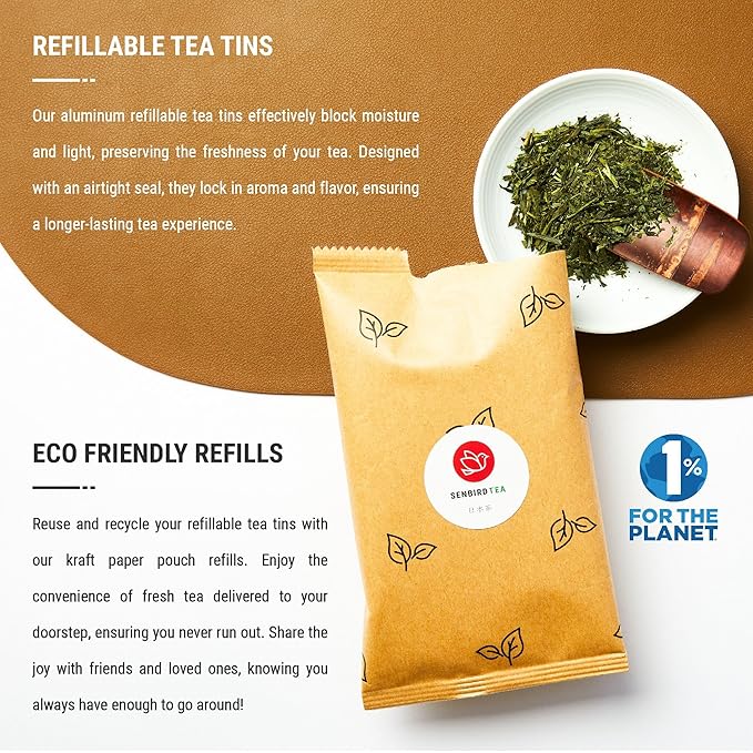 Senbird Premium Sencha With Matcha - Japanese Green Tea With Matcha - From Kyoto, Japan - Loose Leaf Tea In Airtight Tea Tin (3.5oz/100g)