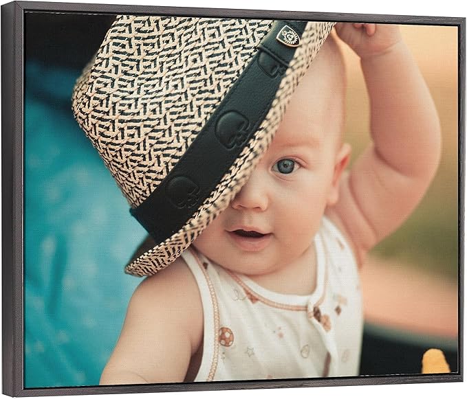 P&L ART. Personalized Custom Canvas Prints: Photo On Canvas Transform Your Photos into Stunning Framed Wall Art Digitally Printed Photo To Canvas Ideal for Home Decor Gifts Keepsakes Black 18X24