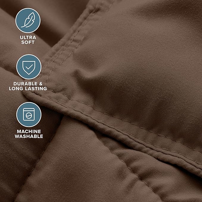 Bare Home Comforter Set - King/California King Size - Ultra-Soft - Goose Down Alternative - Premium 1800 Series - All Season Warmth (King/Cal King, Cocoa)