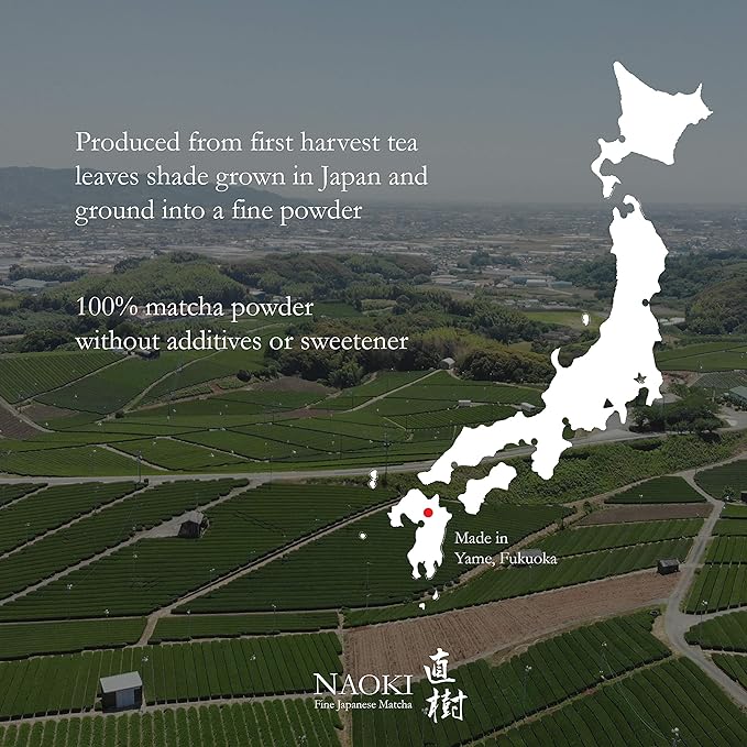 Naoki Matcha Fragrant Yame Blend – Authentic Japanese First Harvest Ceremonial Grade Matcha Green Tea Powder from Yame, Fukuoka (100g / 3.5oz)