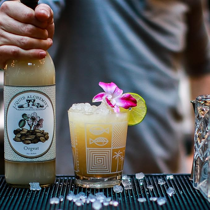 Liquid Alchemist Orgeat Syrup for Cocktails - Real Ingredients Make Our Almond Syrup the Perfect Mai Tai Mix - Non-GMO, Gluten Free & Vegan (12.7 oz)