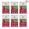 ORGANIC INDIA Tulsi Cinnamon Rose Tea Bags - Tulsi Rose Tea Bags, Cinnamon Tea Bags with Holy Basil, Chamomile, Stevia, USDA Certified Organic Caffeine Free Herbal Tea - 18 Infusion Bags, 6 Pack