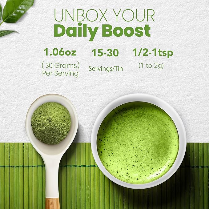 Matcha Wellness - Ceremonial Grade Matcha Green Tea Powder - Shizuoka Masters, Authentic Japanese, Smooth & Vibrant for Tea Ceremony, Whisked Matcha or Lattes