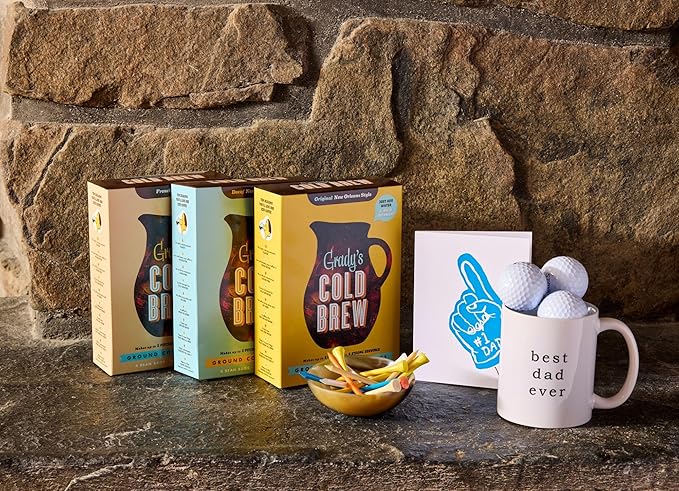 GRADY’S COLD BREW, New Orleans Style - DECAF, 100% Arabica Ground Coffee & Chicory Pouches, TWO Bundles of 4 Easy-to-Brew Bean Bags, Makes 24 drinks