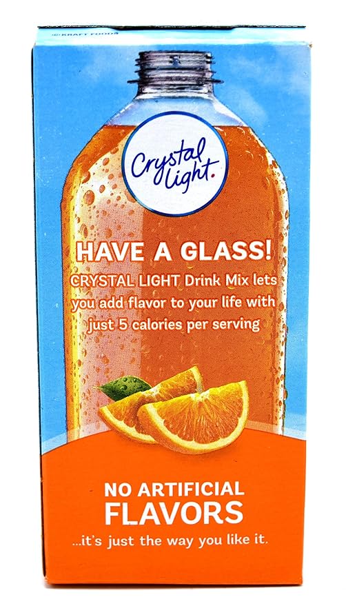 Crystal Light On The Go Packets, Classic Orange With Vitamin C and Calcium, 10 CT