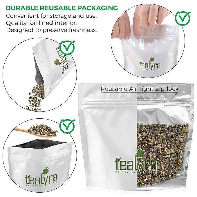 Tealyra - Osmanthus Gui Hua Oolong - Taiwanese Oolong Loose Leafe Tea - Sweet and Aromatic Taste - Naturally Produced - 110g (4-ounce)