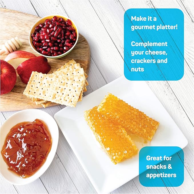 Papa Palermo Honeycomb 100% Edible, All-Natural, Gourmet Raw Honeycomb, No Additives, No Preservatives - 4-Pack x 7 oz (Total 28oz)