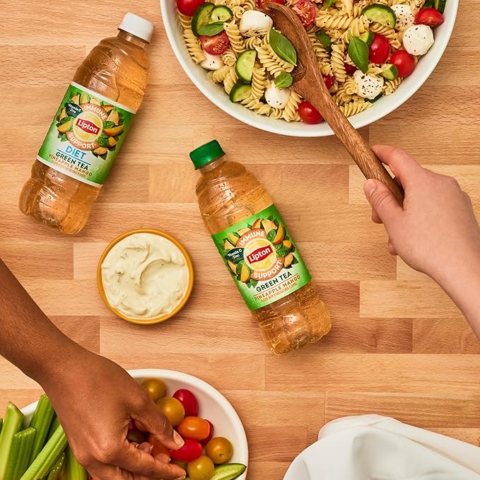 Lipton Immune Support Diet Pineapple Mango, 16.9 Fl Oz Bottles (Pack of 12)