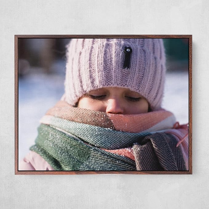 P&L ART. Personalized Custom Canvas Prints: Photo On Canvas Transform Your Photos into Stunning Framed Wall Art Digitally Printed Photo To Canvas Ideal for Home Decor Gifts Keepsakes Walnut 12X18