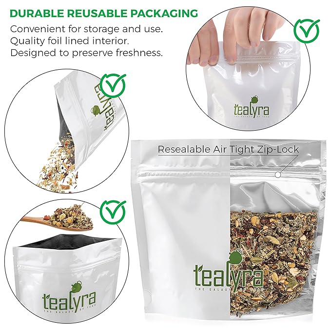 Tealyra - Calm Down - Nirvana - Chamomile Ginger Hibiscus - Wellness and Relaxing Herbal Loose Leaf Tea - Detox Tea - Caffeine-Free - All Natural - 110g (4-ounce)