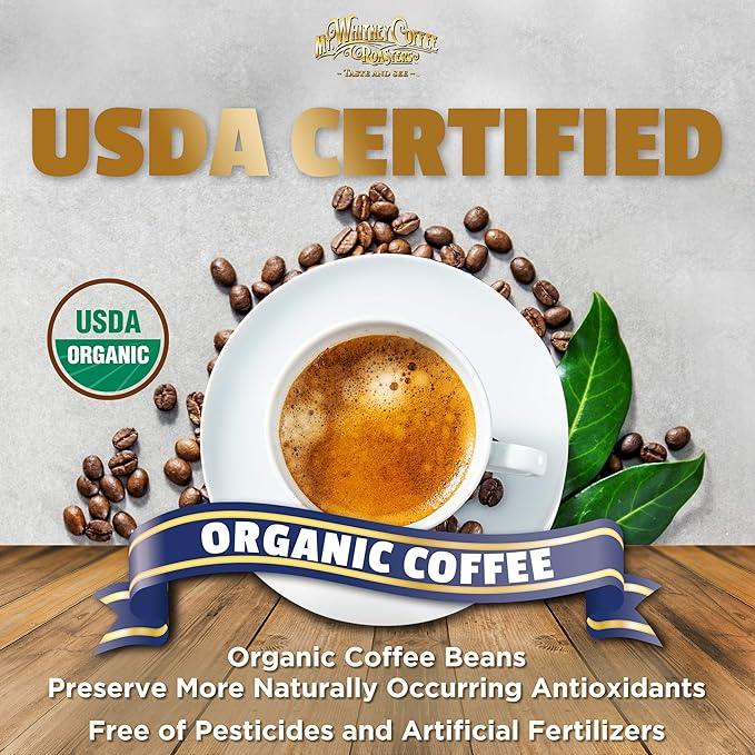 Mt. Whitney Premium Organic Spring Water Colombian, Medium Dark Roast, Low Acid, Decaf Coffee (Ground, 12 Oz)