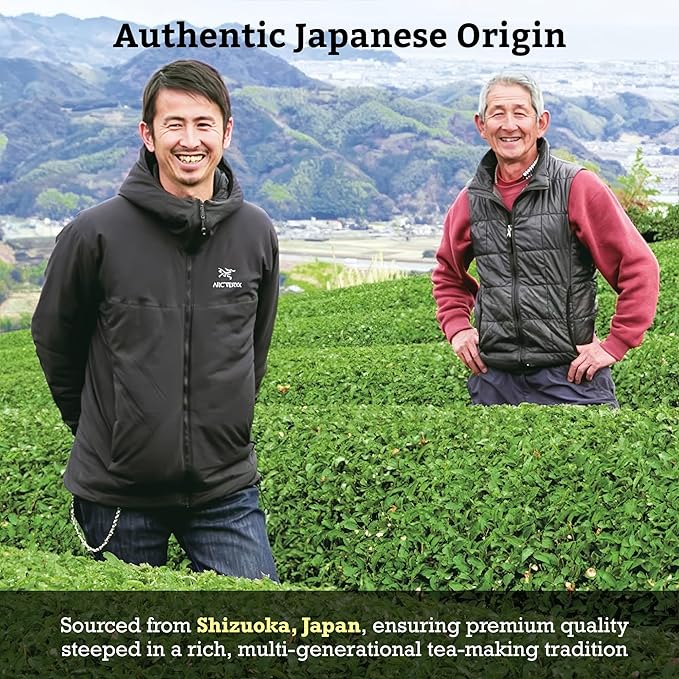 SUGIMOTO TEA Japanese Organic Hojicha Roasted Green Tea Bags 12 Count Pack of 1