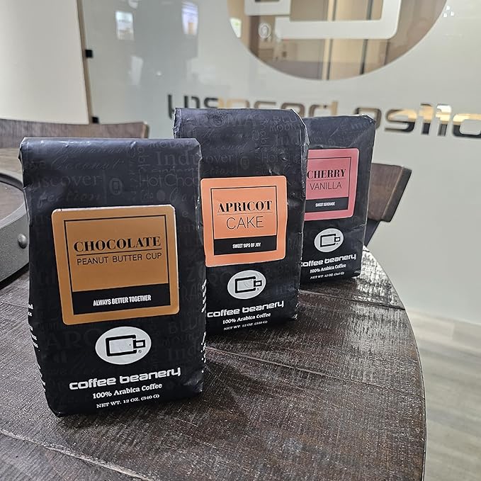 Chocolate Peanut Butter Cup by Coffee Beanery | 12oz Flavored Whole Bean Medium Roast Coffee | 100% Specialty Arabica Gourmet Whole Beans