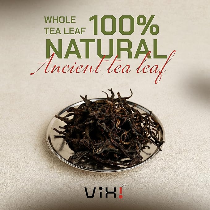 VIXI Black Tea Loose Leaf, (8.00 Oz), Vietnam's Mountain Tea, Bold Flavored, Taste Like Assam Tea, Dried Whole Full Large Leaves, 100% Natural from Ancient Tea Tree