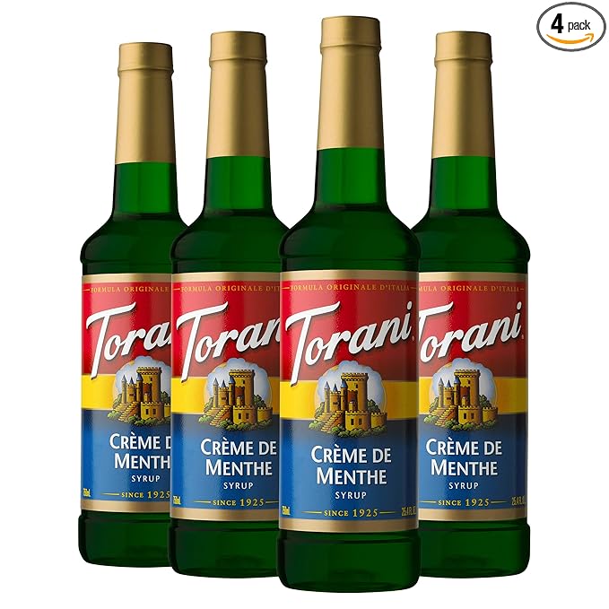 Torani Syrup, Crème de Menthe, 25.4 Ounces (Pack of 4)