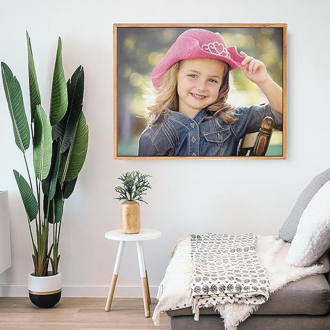 P&L ART. Personalized Custom Canvas Prints: Photo On Canvas Transform Your Photos into Stunning Framed Wall Art Digitally Printed Photo To Canvas Ideal for Home Decor Gifts Keepsakes Beige 18X24