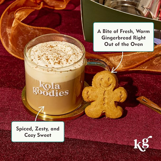 Gingerbread Chai Latte Gift Box with LazyCup Tumbler – 12 Spiced Chai Servings + Strainer Tea Mug – Ceylon Tea Powder with Whole Milk – Cozy Holiday Chai Kit – No Refined Sugar – Cinnamon Ginger Blend