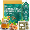 Lavitali, Ginger Turmeric Cinnamon Tea | 60 bags, 100% Pure Herbal Tea | Caffeine-Free, No Sugar, Eco-Friendly Filter Bag | Daily Natural Botanical, Hot or Iced Herbal Infusion