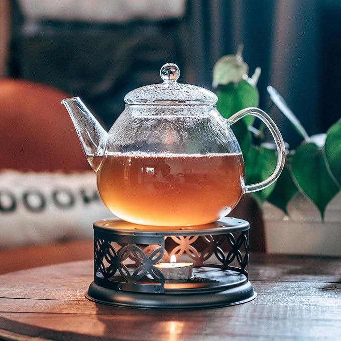 GROSCHE Cairo Premium Teapot Warmer - Tea Pot Warmer with Candle - Tea Warmers for Teapot - Food Warmer - Pot Warmer (Bronze)