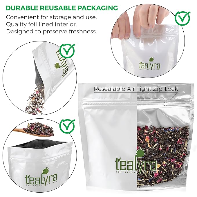 Tealyra - Milady Grey - Delightful Black Loose Leaf Tea - Rose Petals and Lemongrass with Orange - Medium Caffeine - Blend - All Natural - 220g (8-ounce)