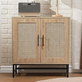 Storage Cabinet with PE Rattan Door, Sideboard Buffet Kitchen Cabinet, Modern Stylish Accent Furniture for Dining Room, Bedroom, Hallway, Living Room, Coffee Bar, Corner, Natural