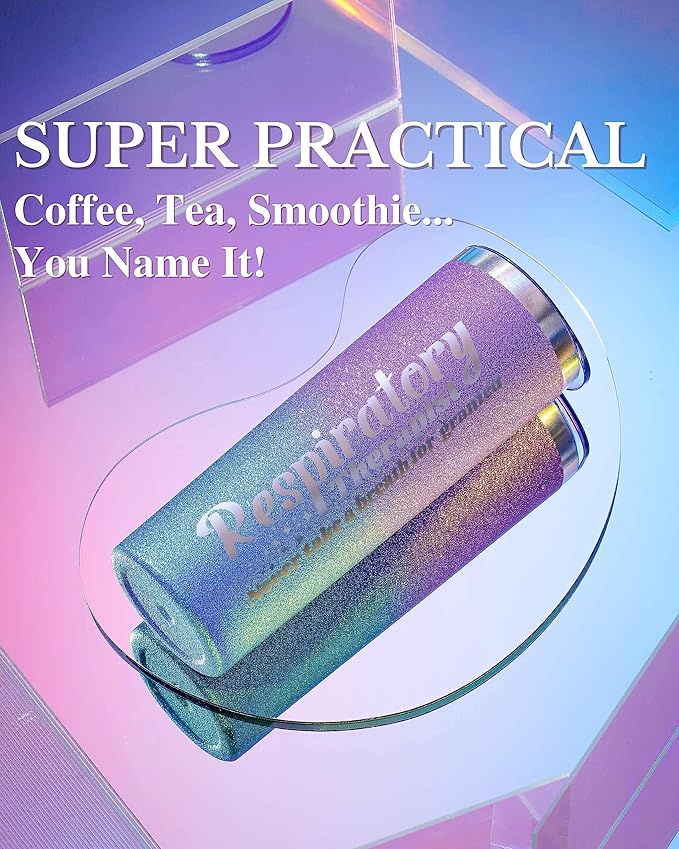 Respiratory Therapist Gifts for Women, Gifts for RT on Respiratory Care Week, Birthday and Christmas, 20 oz Insulated Stainless Steel Tumbler - Granted