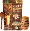 OVIA Natural 10 Mushroom Coffee with 3500mg for Weight Management, Focus & Gut Health - Daily Dose Ten Mushroom Coffee for Clean Energy - Low Caffeine Adaptogenic Instant Coffee with Lion’s Mane,Chaga