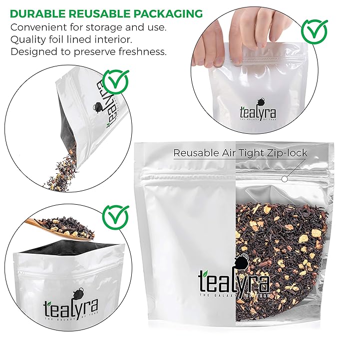 Tealyra - Chai Caramel - Black Loose Leaf Tea - Cinnamon - Ginger - Anise - Cardamom - Perfect Aromatic Chai Blend - 112g (4-ounce)